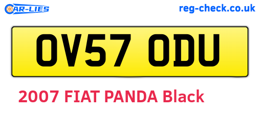 OV57ODU are the vehicle registration plates.