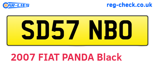 SD57NBO are the vehicle registration plates.