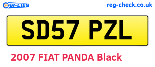 SD57PZL are the vehicle registration plates.