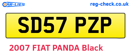 SD57PZP are the vehicle registration plates.