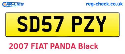 SD57PZY are the vehicle registration plates.