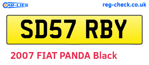 SD57RBY are the vehicle registration plates.