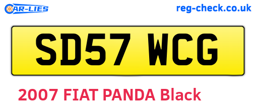 SD57WCG are the vehicle registration plates.