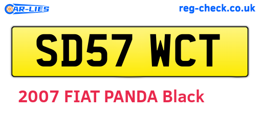 SD57WCT are the vehicle registration plates.