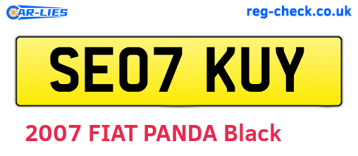 SE07KUY are the vehicle registration plates.