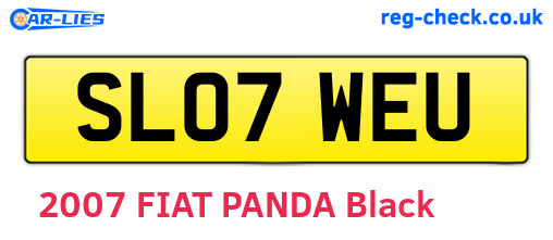 SL07WEU are the vehicle registration plates.
