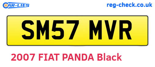 SM57MVR are the vehicle registration plates.