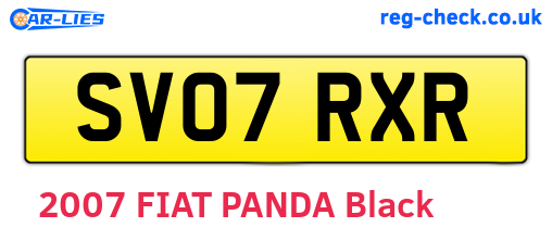 SV07RXR are the vehicle registration plates.
