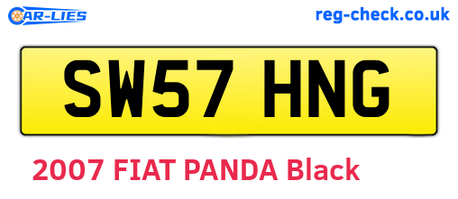 SW57HNG are the vehicle registration plates.