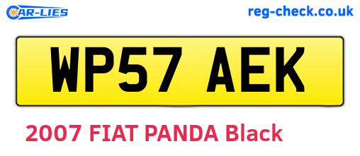 WP57AEK are the vehicle registration plates.