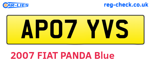 AP07YVS are the vehicle registration plates.