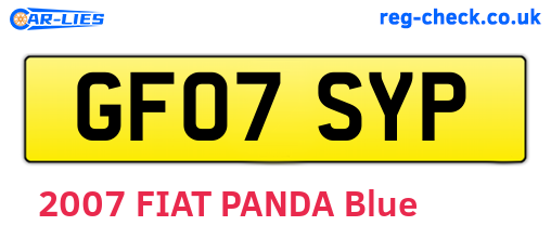 GF07SYP are the vehicle registration plates.