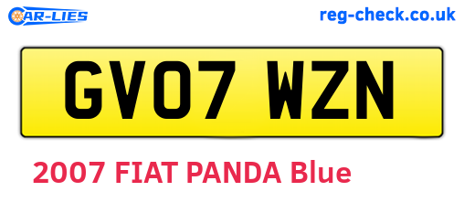 GV07WZN are the vehicle registration plates.