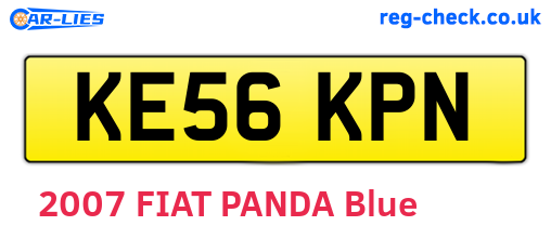 KE56KPN are the vehicle registration plates.