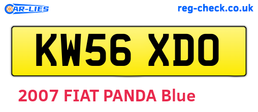 KW56XDO are the vehicle registration plates.