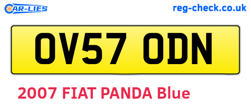 OV57ODN are the vehicle registration plates.