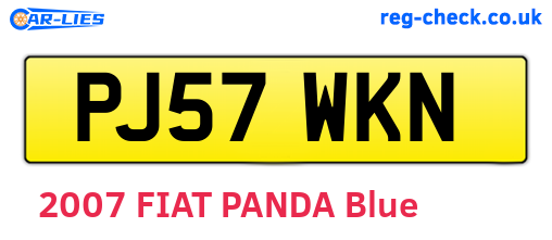 PJ57WKN are the vehicle registration plates.