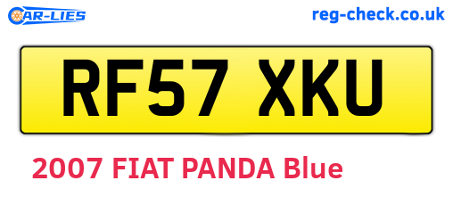 RF57XKU are the vehicle registration plates.