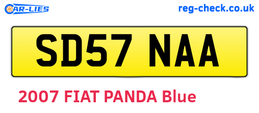 SD57NAA are the vehicle registration plates.