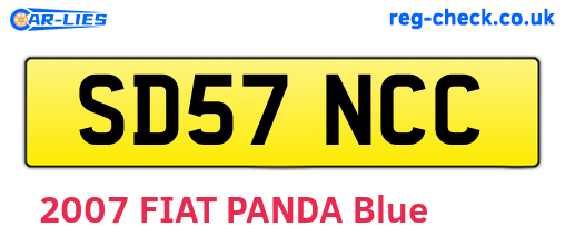 SD57NCC are the vehicle registration plates.