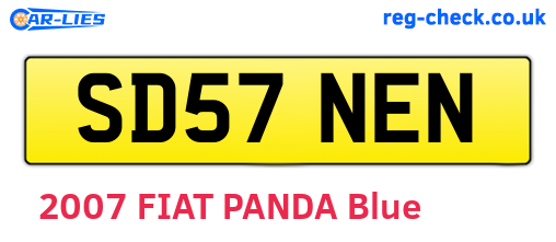 SD57NEN are the vehicle registration plates.