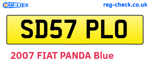 SD57PLO are the vehicle registration plates.