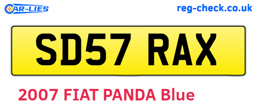 SD57RAX are the vehicle registration plates.