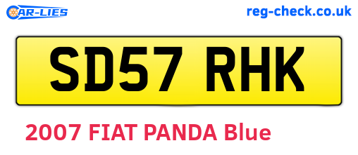 SD57RHK are the vehicle registration plates.