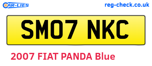 SM07NKC are the vehicle registration plates.