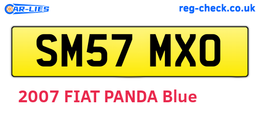 SM57MXO are the vehicle registration plates.