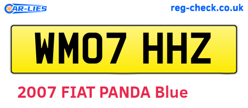 WM07HHZ are the vehicle registration plates.