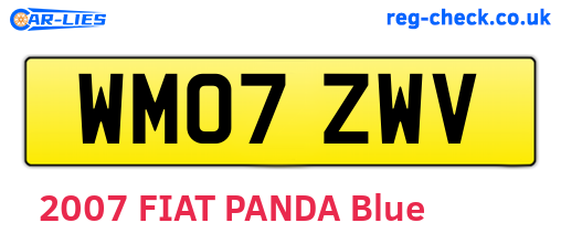 WM07ZWV are the vehicle registration plates.