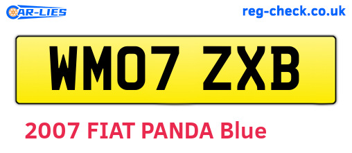 WM07ZXB are the vehicle registration plates.