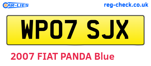 WP07SJX are the vehicle registration plates.