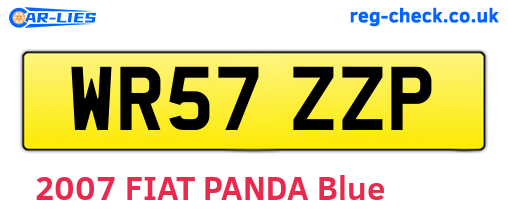 WR57ZZP are the vehicle registration plates.