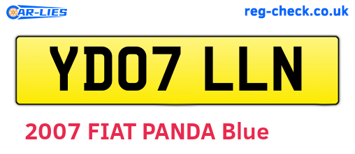 YD07LLN are the vehicle registration plates.