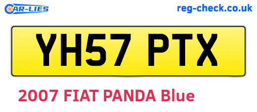 YH57PTX are the vehicle registration plates.