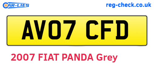 AV07CFD are the vehicle registration plates.