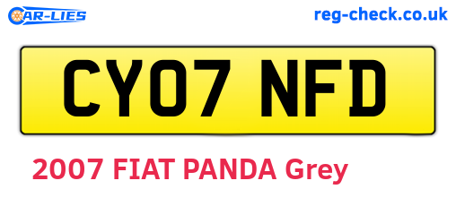 CY07NFD are the vehicle registration plates.