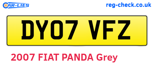 DY07VFZ are the vehicle registration plates.