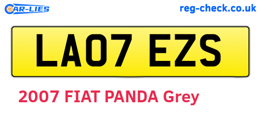 LA07EZS are the vehicle registration plates.