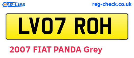 LV07ROH are the vehicle registration plates.