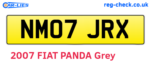 NM07JRX are the vehicle registration plates.