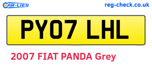 PY07LHL are the vehicle registration plates.