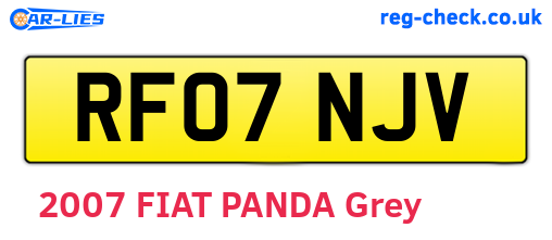 RF07NJV are the vehicle registration plates.