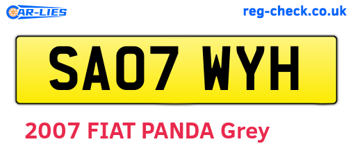 SA07WYH are the vehicle registration plates.