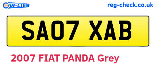 SA07XAB are the vehicle registration plates.