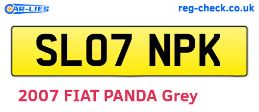 SL07NPK are the vehicle registration plates.