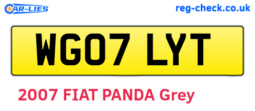 WG07LYT are the vehicle registration plates.