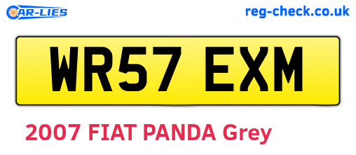 WR57EXM are the vehicle registration plates.